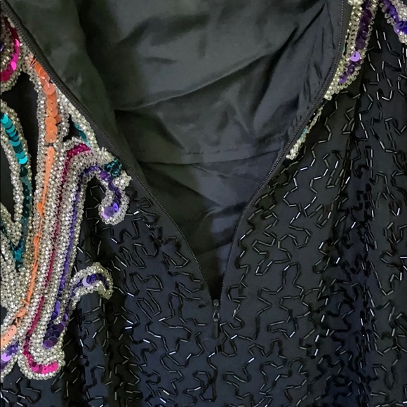 Vintage Beaded Cocktail Formal Dress - Picture 5 of 8